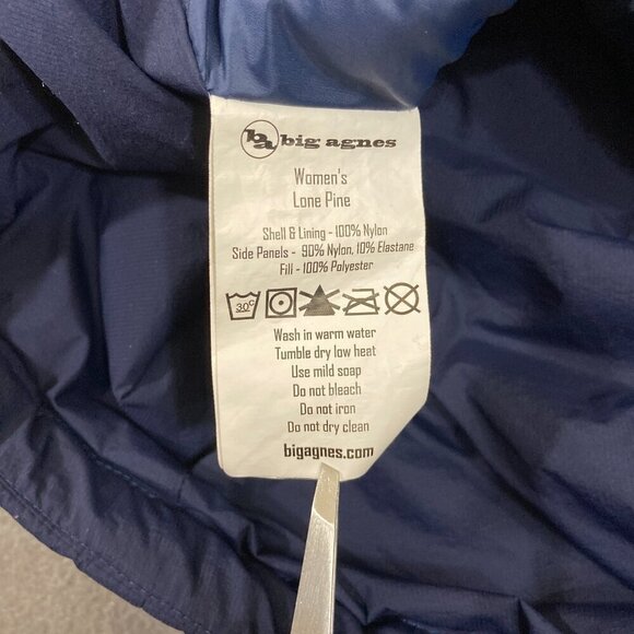 Big Agnes Lone Pine Vest Womens Medium Pink Blue Primaloft Insulated Lightweight - Picture 5 of 6